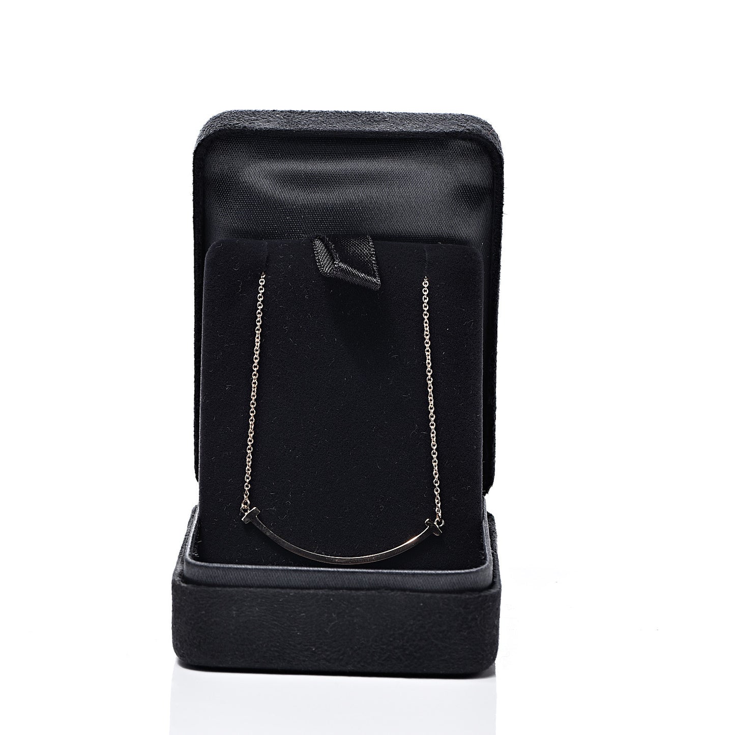 18K Rose Gold Small T Smile Pendant Necklace