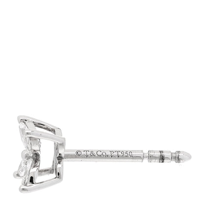 Tiffany Platinum Diamond .19ct Mini Victoria Earrings 4 of 4