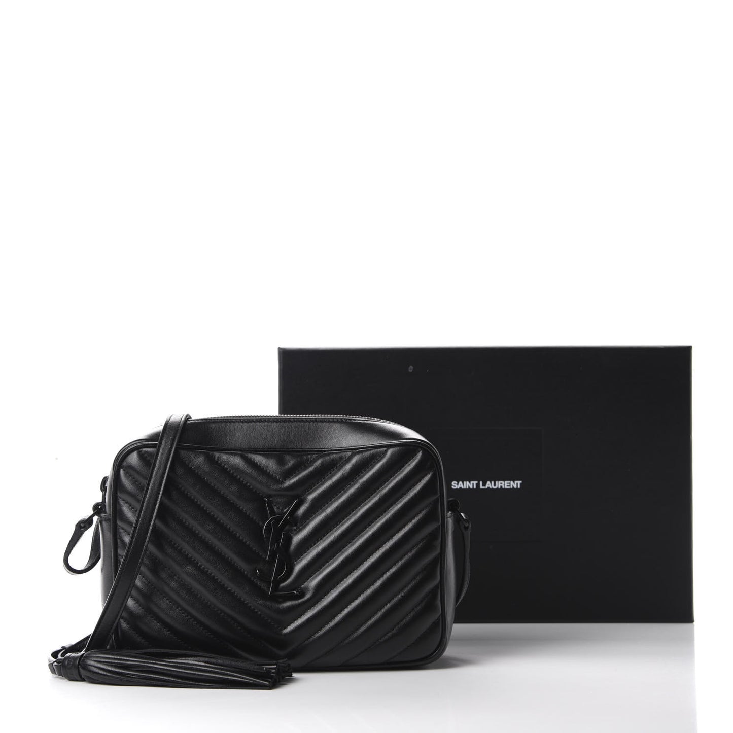 Calfskin Matelasse Monogram Lou Camera Bag Black