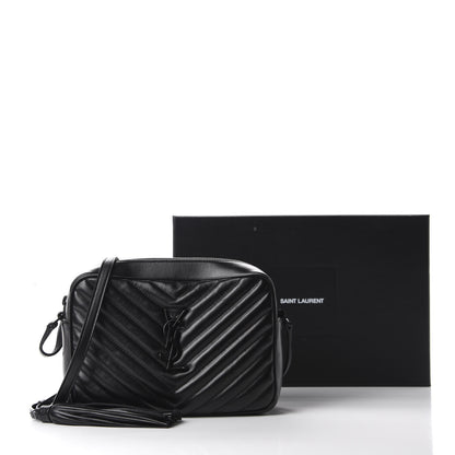 Saint Laurent Calfskin Matelasse Monogram Lou Camera Bag Black 11 of 11