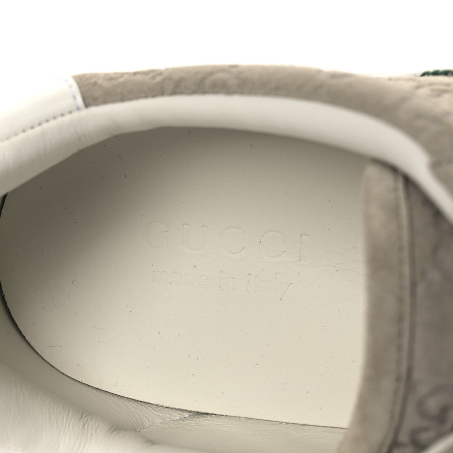 Gucci Suede Web Mens Ace Sneakers 8.5 Oatmeal 9 of 12