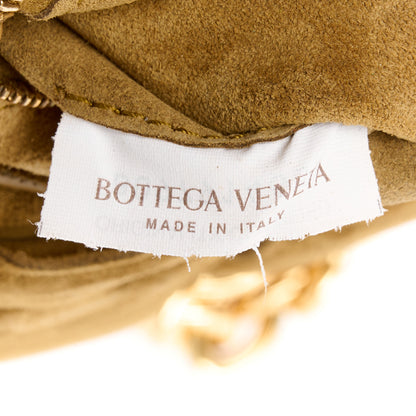 Bottega Veneta Suede Maxi Intrecciato Padded Chain Cassette Crossbody Bag Taupe 7 of 13