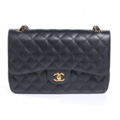Chanel Caviar Quilted Jumbo Double Flap Black 1 of 8