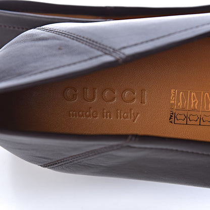 Gucci Lambskin Wolf Embroidered Mens Brixton Horsebit Loafers 13.5 Cocoa 5 of 12