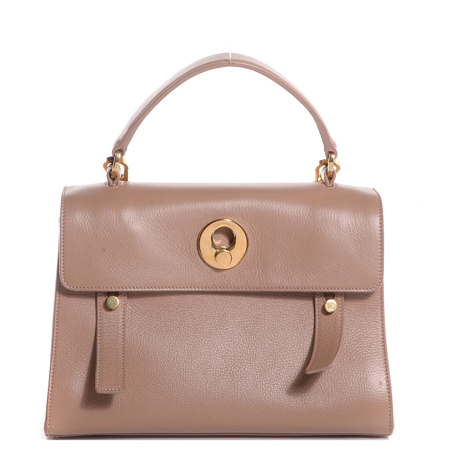 Calfskin Canvas Small Muse Two Beige