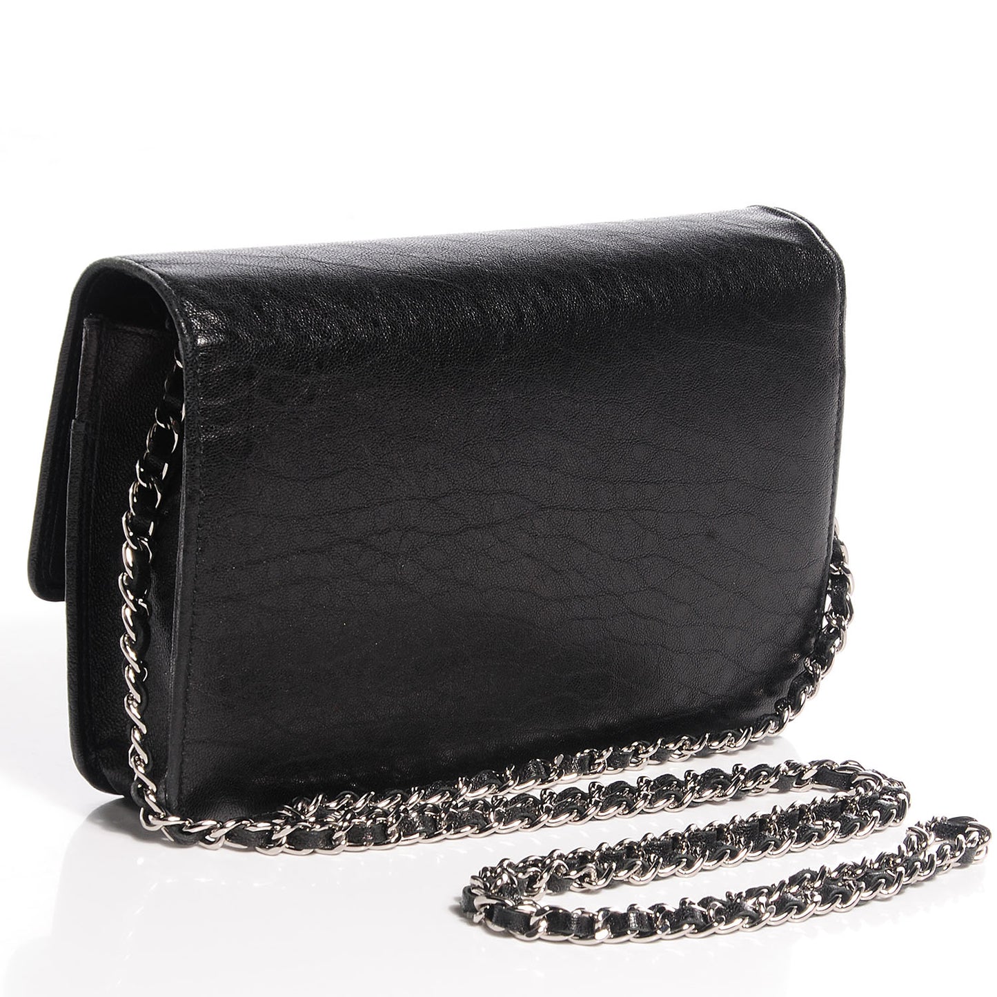 Goatskin Wallet on Chain WOC Black