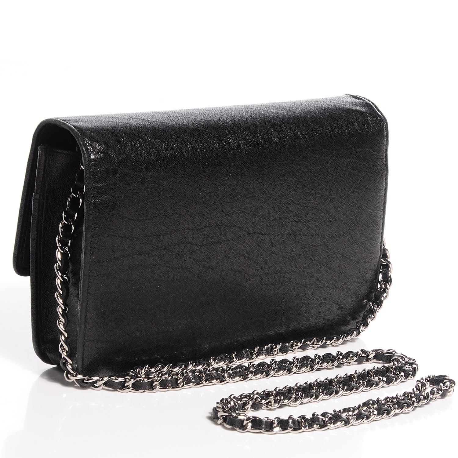 Chanel Goatskin Wallet on Chain WOC Black 3 of 9