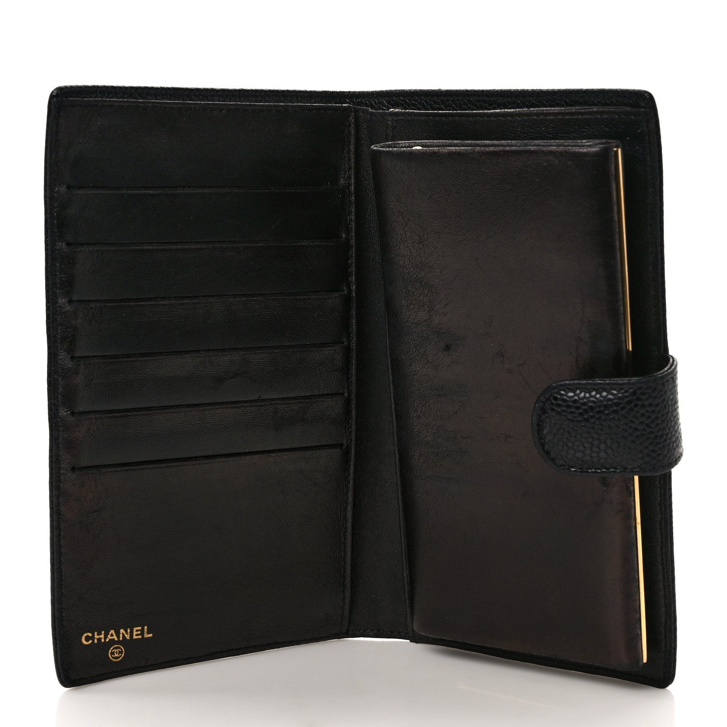 Chanel Caviar Timeless CC French Wallet Black 5 of 8
