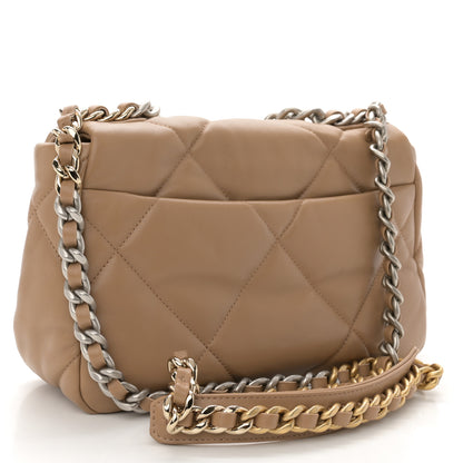 Chanel Lambskin Quilted Medium Chanel 19 Flap Dark Beige 3 of 10
