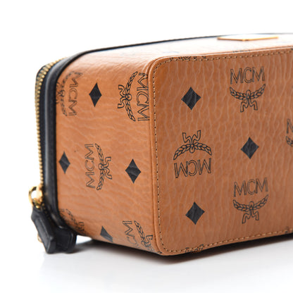 MCM Visetos Vanity Case Cognac Black 6 of 11
