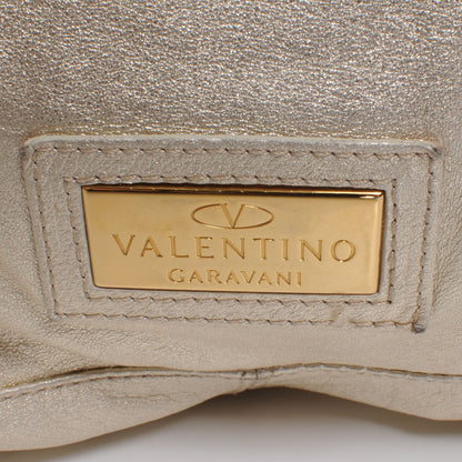 Valentino Garavani Metallic Nappa Nuage Bow Hobo Gold 5 of 8