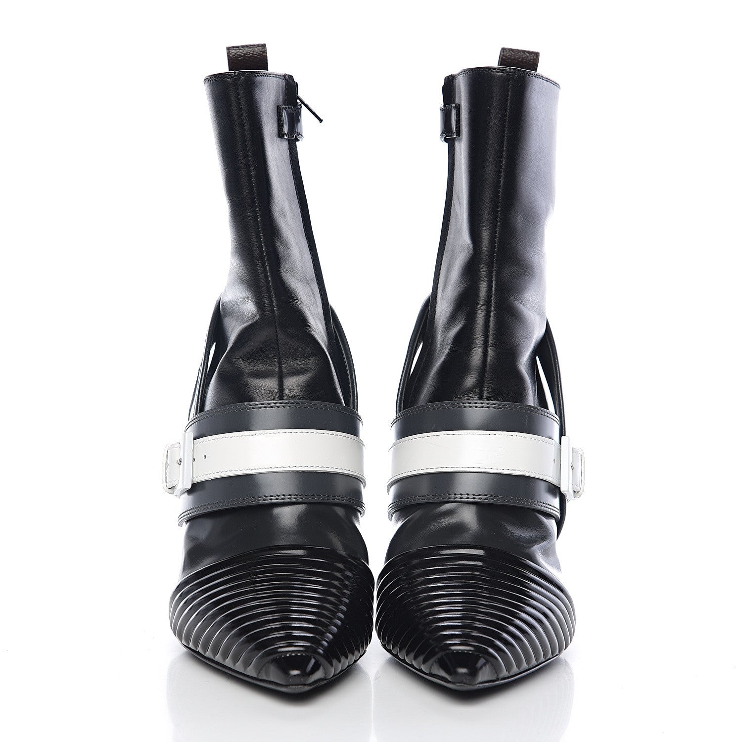 Louis Vuitton Glazed Calfskin Masterpiece Half Boots 39 Black 2 of 7