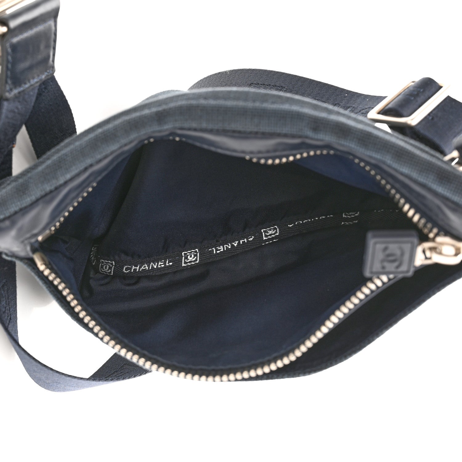 Chanel Canvas Sport Logo Waist Belt Bag Navy 5 of 10