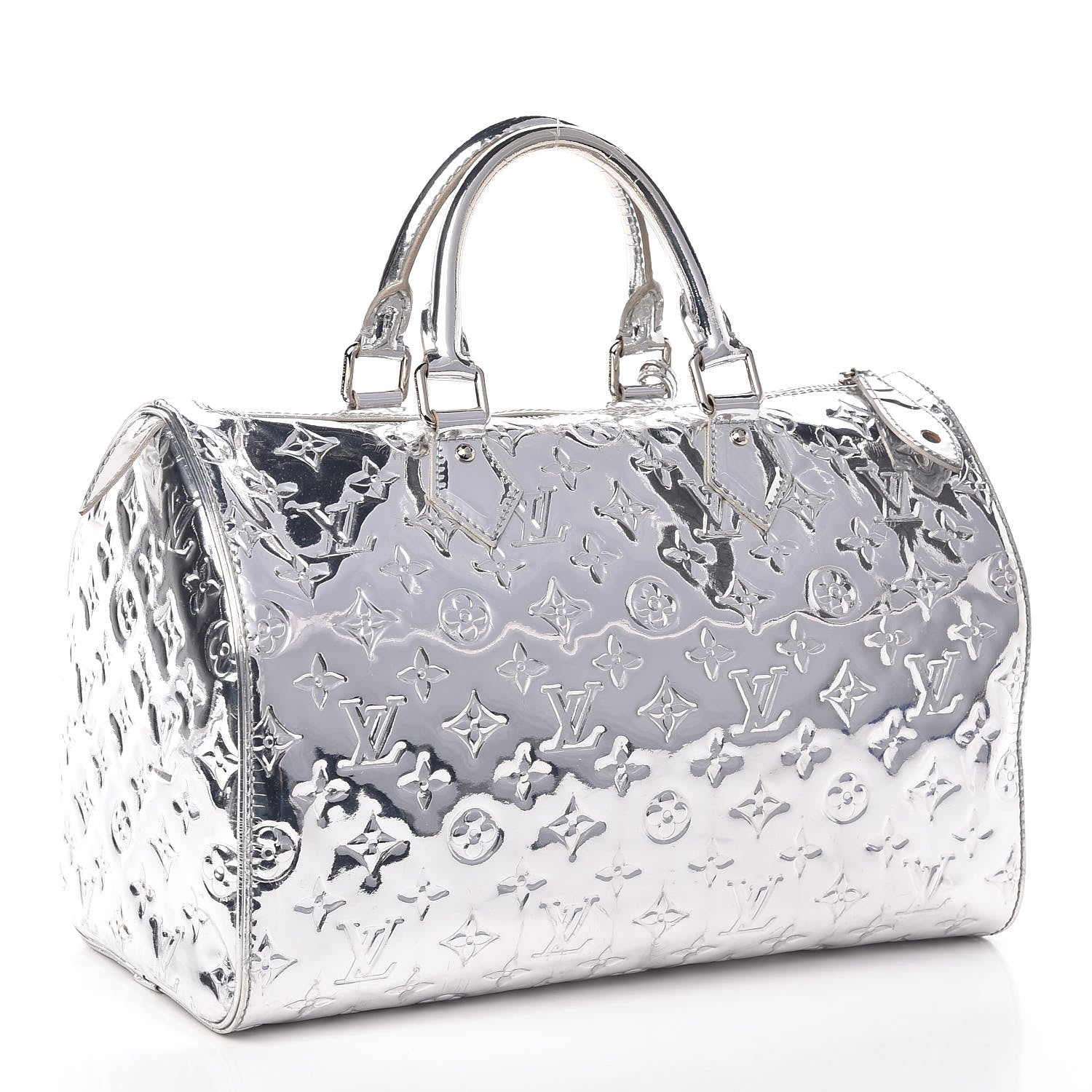 Louis Vuitton Monogram Miroir Speedy 35 Silver 3 of 20