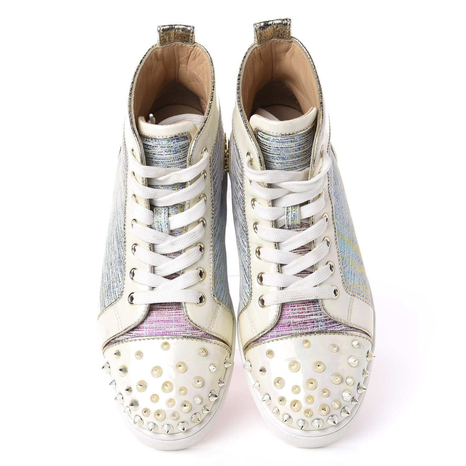Christian Louboutin Suede Unicorn Womens Louis Spikes Flat Sneakers 39 Multi 5 of 11