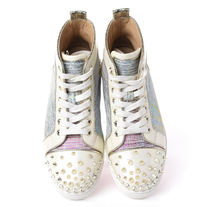 Christian Louboutin Suede Unicorn Womens Louis Spikes Flat Sneakers 39 Multi 5 of 11