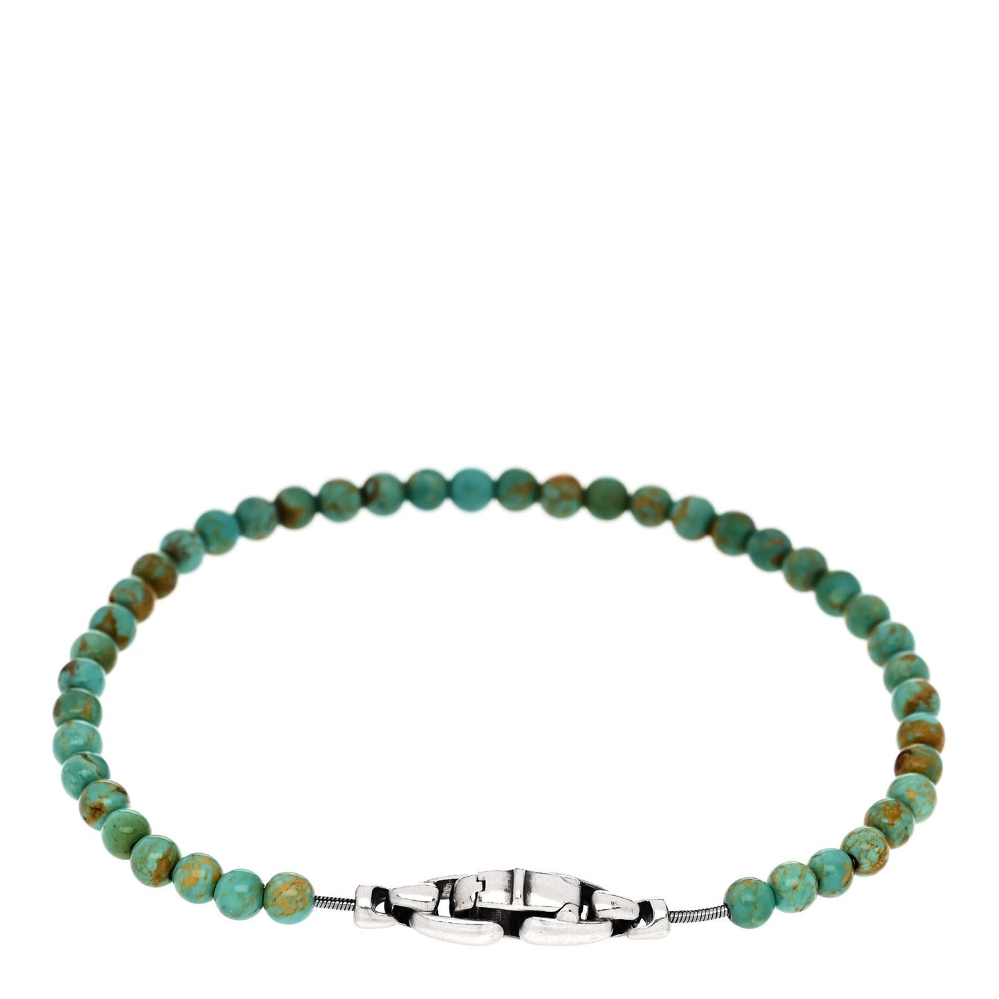 Sterling Silver Turquoise 4mm Spiritual Beads Bracelet