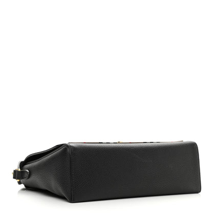 Burberry Grainy Calfskin Vintage Check Note Crossbody Bag Black 4 of 13