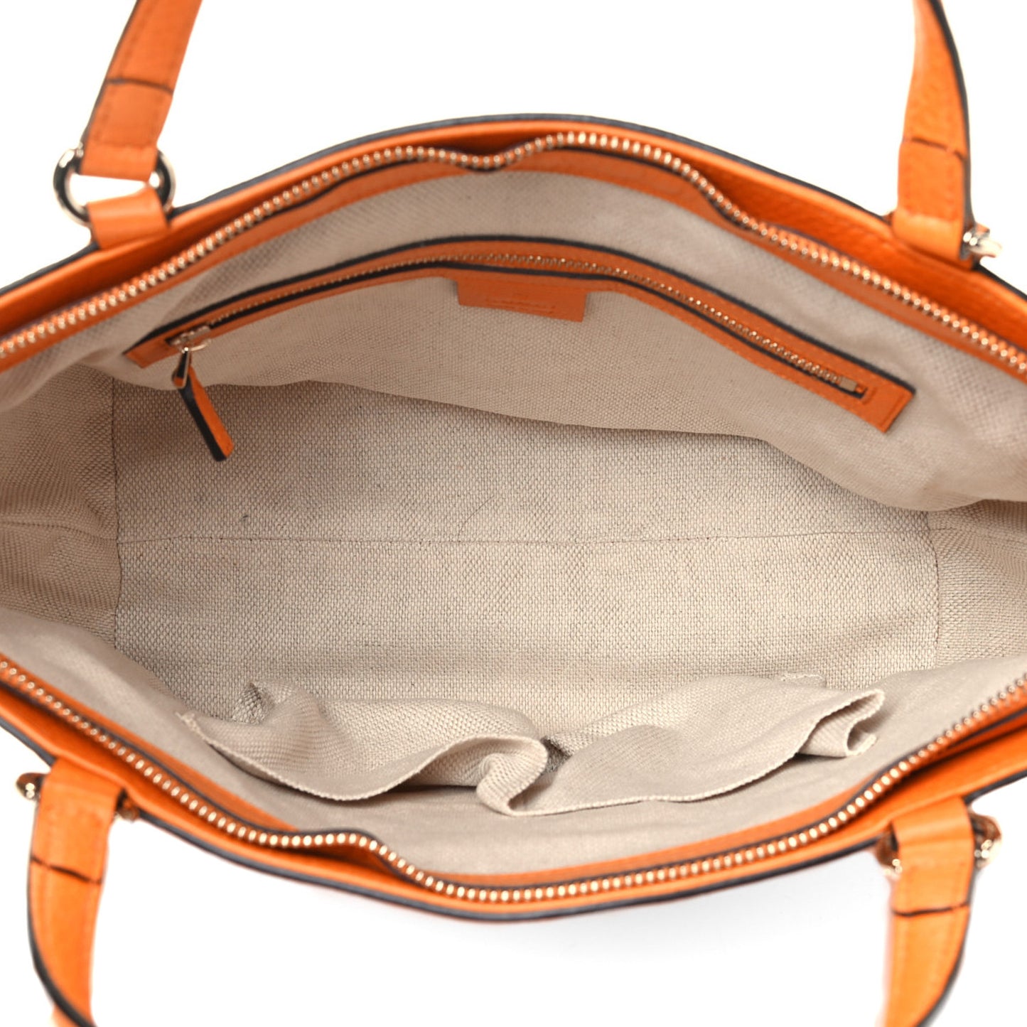 Pebbled Calfskin Small Soho Top Handle Bag Sun Orange