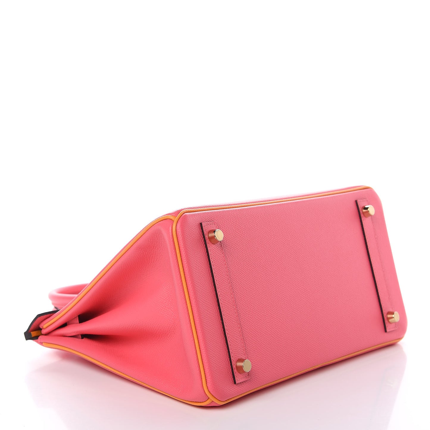 Epsom Horseshoe Birkin 30 Rose Azalee Jaune D'or
