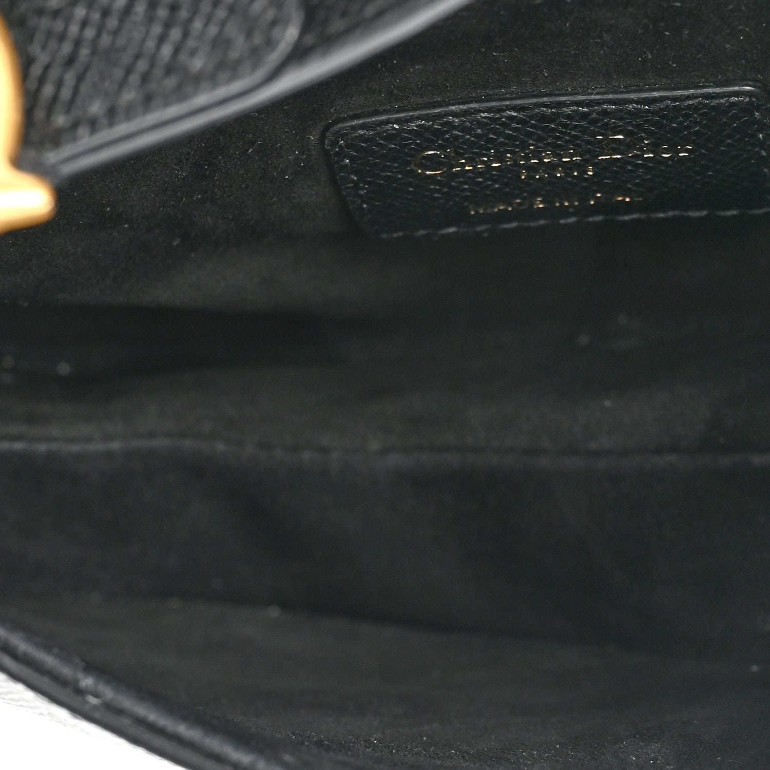 Christian Dior Grained Calfskin Mini Saddle Bag Black 5 of 9