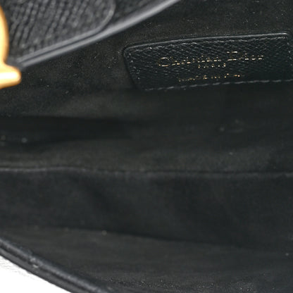 Christian Dior Grained Calfskin Mini Saddle Bag Black 5 of 9