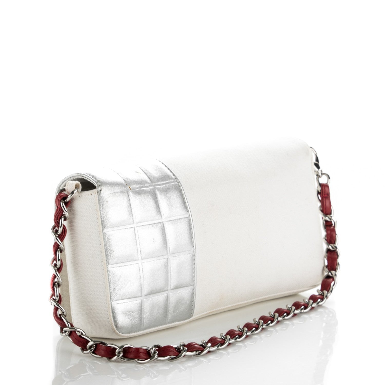Chanel Metallic Lambskin Canvas CC N°5 Flap White 3 of 7