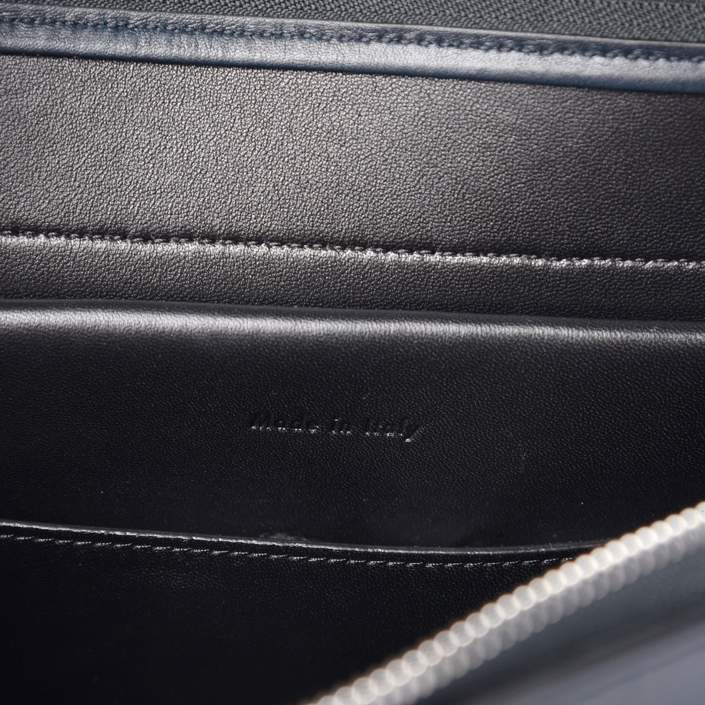 Smooth Calfskin Micro Bi-Color Braided Belt Bag Dark Sea