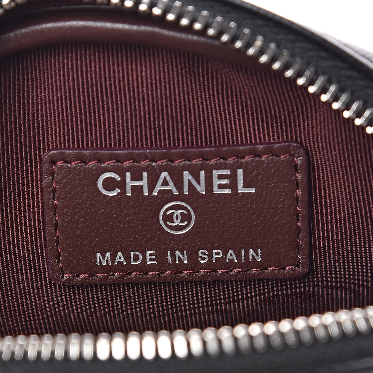 Chanel Lambskin Quilted Zip Around Classic Coin Purse Black 6 of 8
