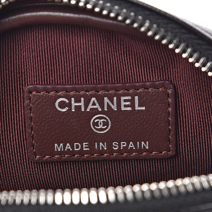 Chanel Lambskin Quilted Zip Around Classic Coin Purse Black 6 of 8