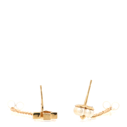 Louis Vuitton Metal Pearl Floragram Earrings Set of 3 3 of 5