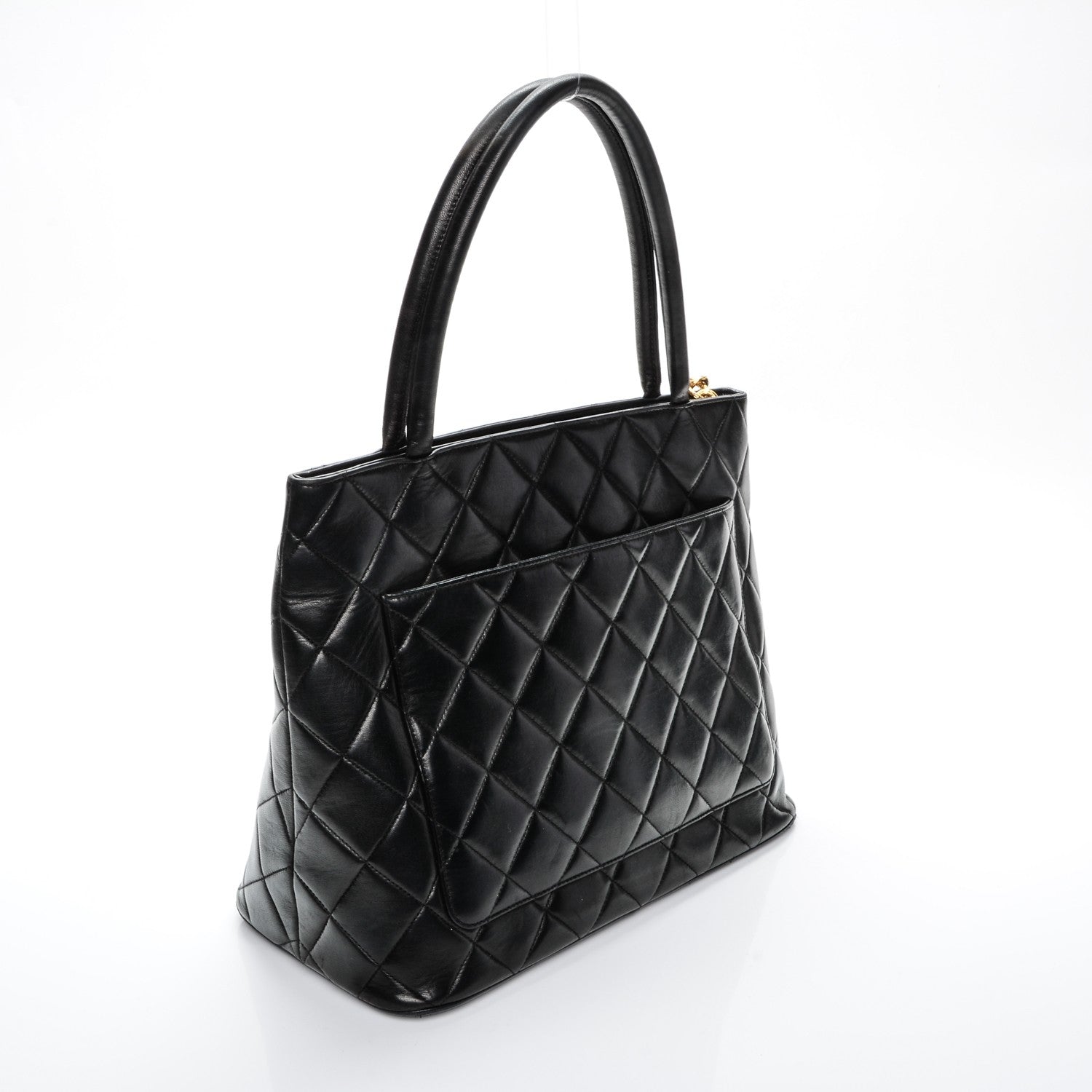 Chanel Lambskin Quilted Medallion Tote Black 3 of 11