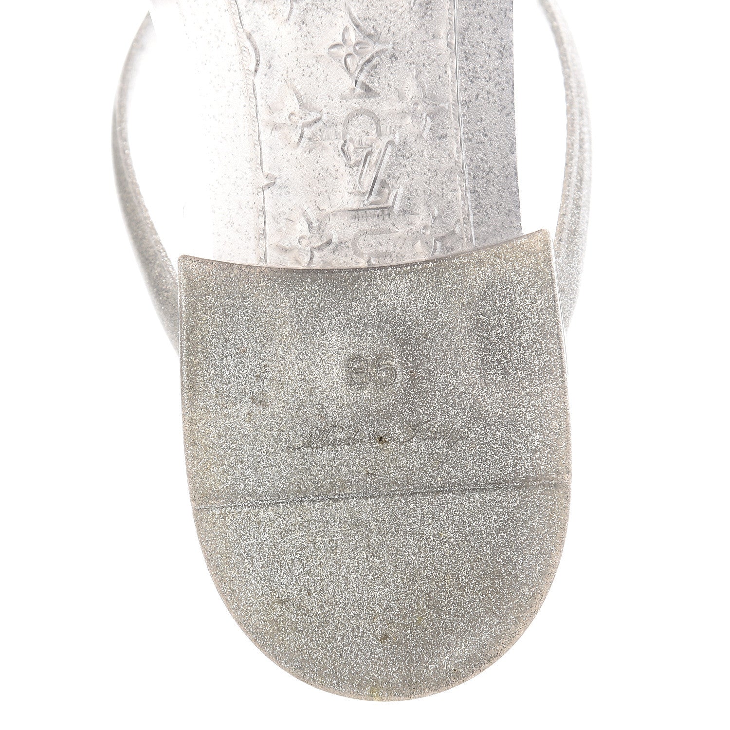 Louis Vuitton Patent Seastar Thong Sandals 36 Silver 6 of 7
