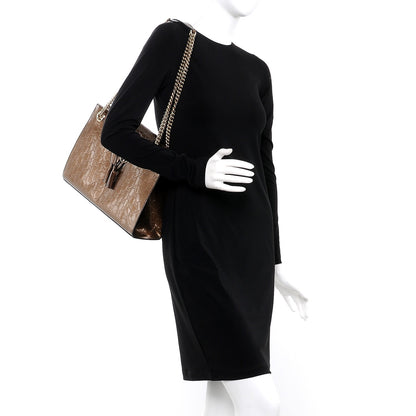 Gucci Shine Guccissima Large Emily Chain Shoulder Bag Acero 2 of 8