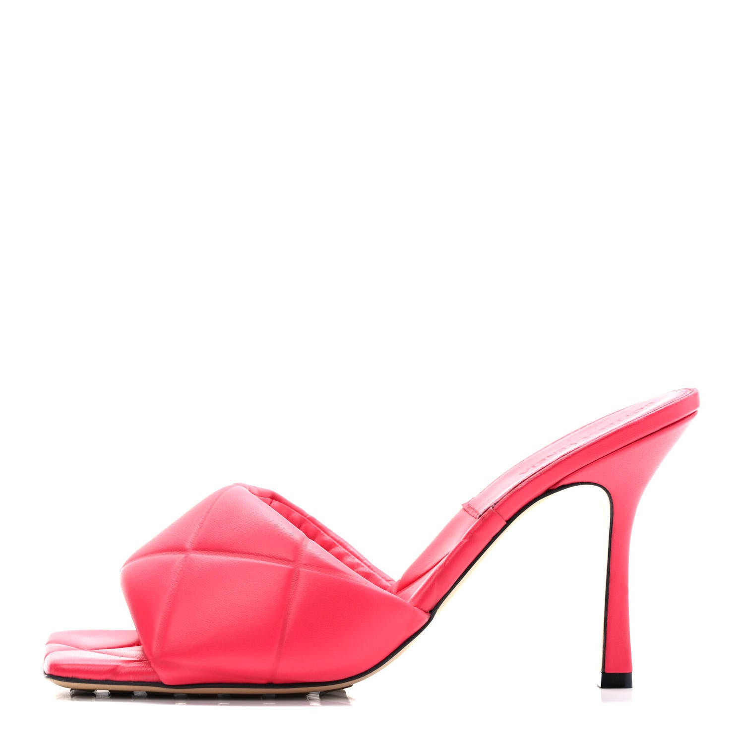 Bottega Veneta Nappa Quilted Rubber Lido Mule Sandals 41.5 Lollipop 1 of 8
