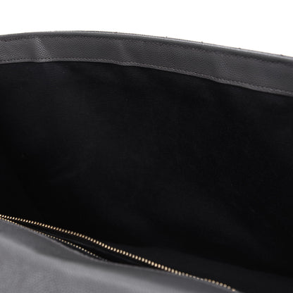 Saint Laurent Grain De Poudre Matelasse Chevron Large Monogram Satchel Earth 5 of 12