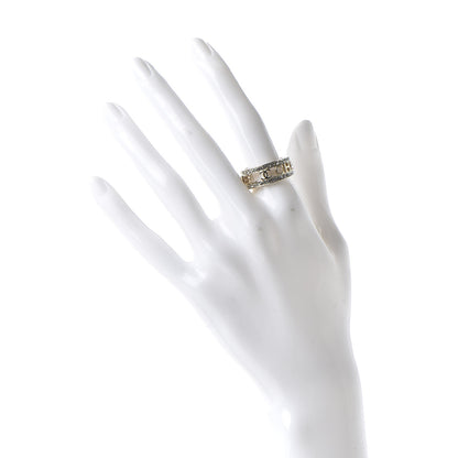 Chanel Metal Crystal Bow-tiful CC Logo Ring 7 Gold 2 of 5
