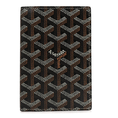 Goyard Goyardine Grenelle Passport Wallet Black Gold 1 of 6