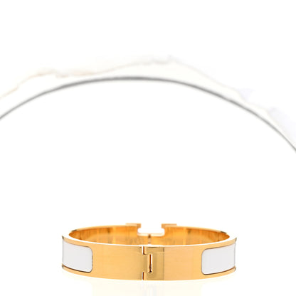 Hermes Enamel Narrow Clic Clac H Bracelet PM White 3 of 5