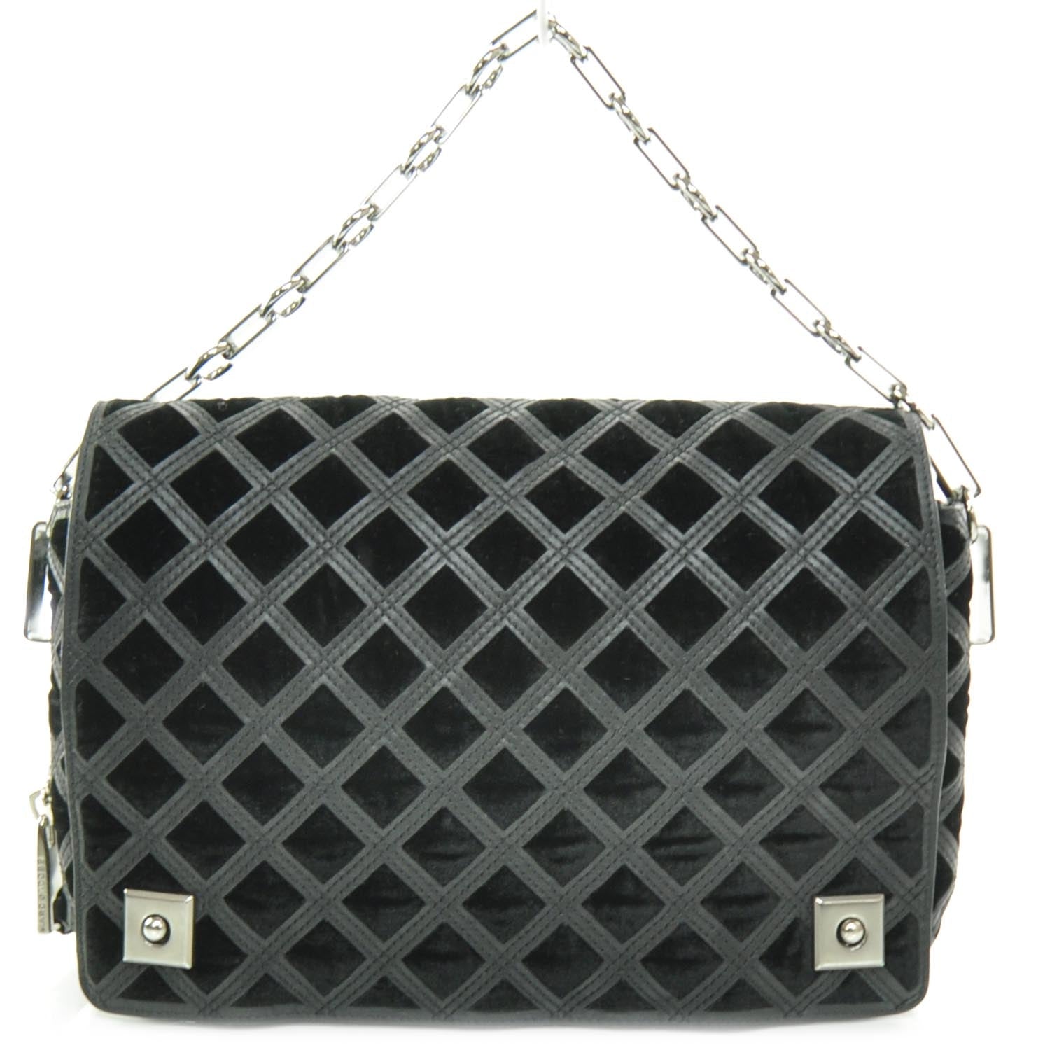 Marc Jacobs Pony Hair and Suede Lattice Flash Chain Bag Black 4 of 4