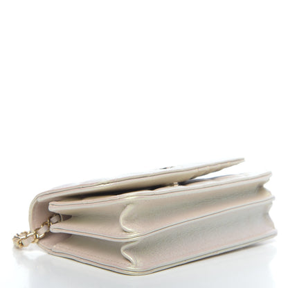 Chanel Iridescent Lambskin Quilted Mini Wallet On Chain WOC Ivory 4 of 11