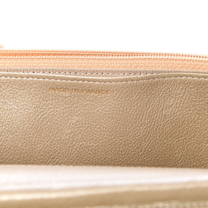 Chanel Woven Straw Braided Ancient Greek Wallet On Chain WOC Beige 6 of 12