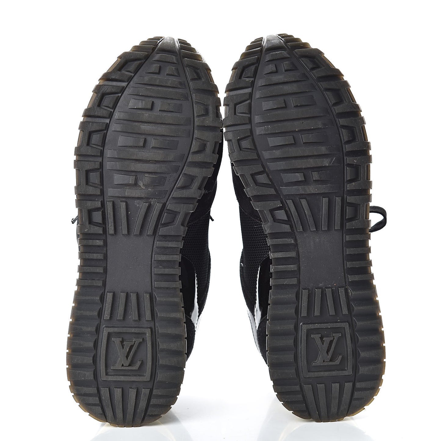 Suede Monogram Run Away Sneakers 36 Black