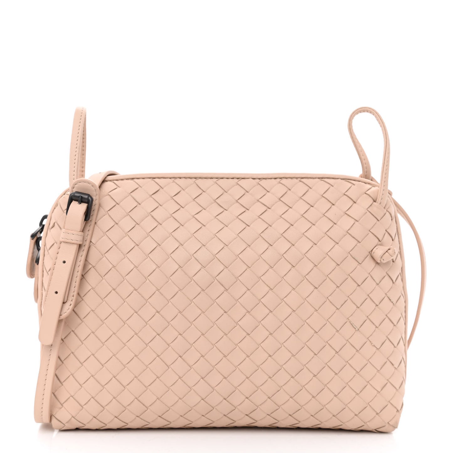 Nappa Intrecciato Nodini Crossbody Messenger Nude