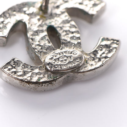 Chanel Crystal Mini Timeless CC Earrings Silver 4 of 5