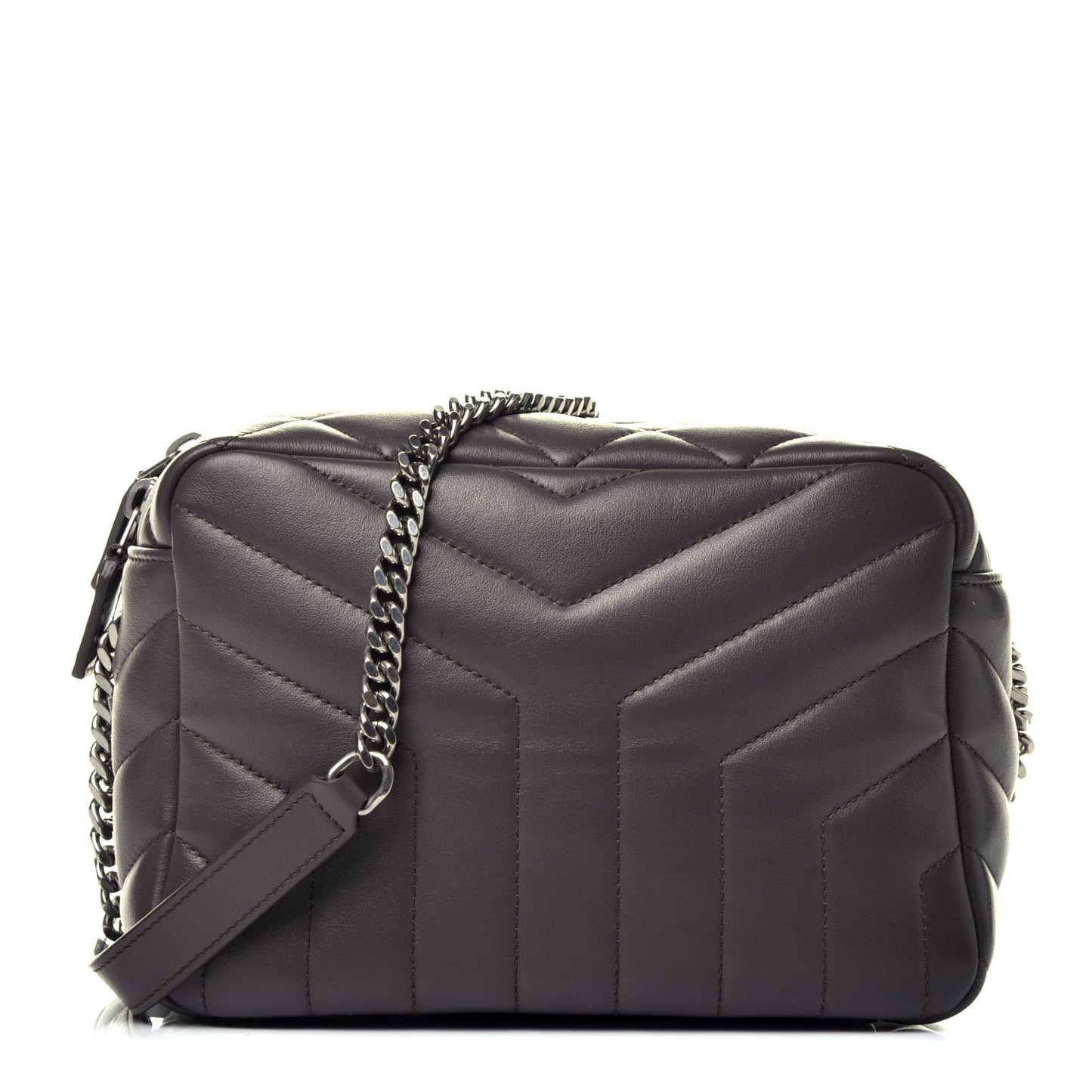 Calfskin Y Quilted Monogram Small Loulou Bowling Bag Earth