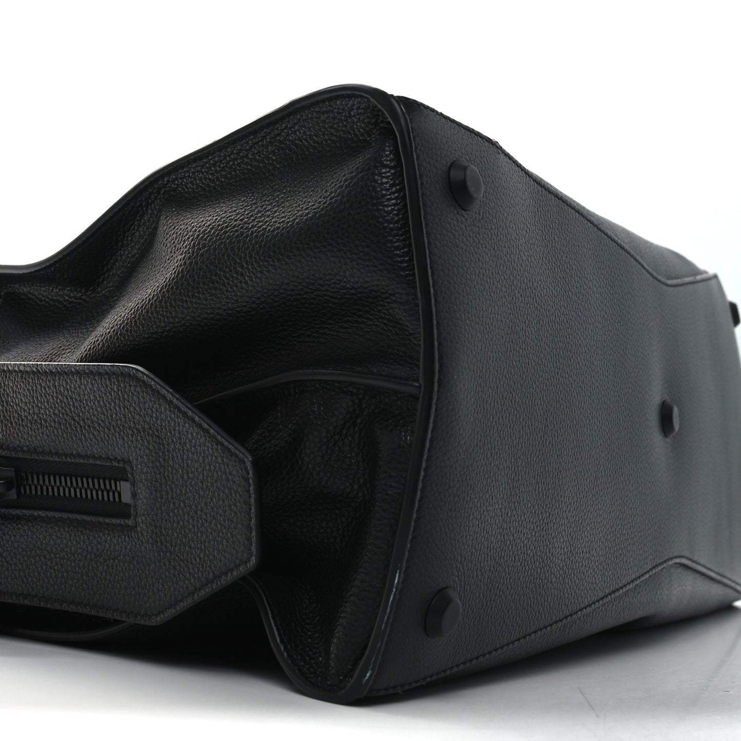 Grained Calfskin Neo Classic Black Hardware Medium City Black