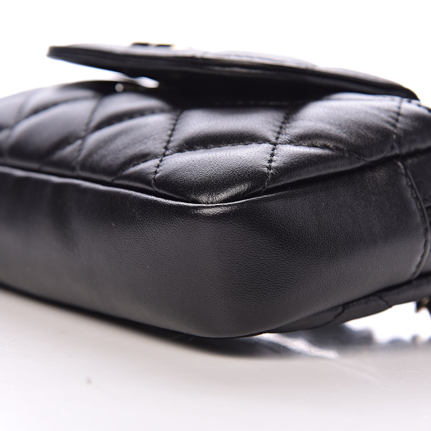 Chanel Lambskin Quilted Waist Bag Black 9 of 11
