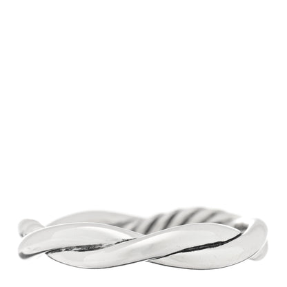 David Yurman Sterling Silver Diamond Petite Infinity Twist Ring 50 5.5 3 of 5