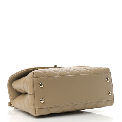 Chanel Caviar Lizard Embossed Quilted Mini Coco Handle Flap Dark Beige 4 of 11